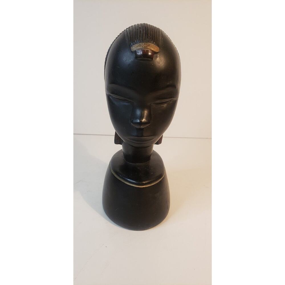 Vintage Abco Chalkware Tribal Woman Bust by Alexander Backer Co. 11" Tall